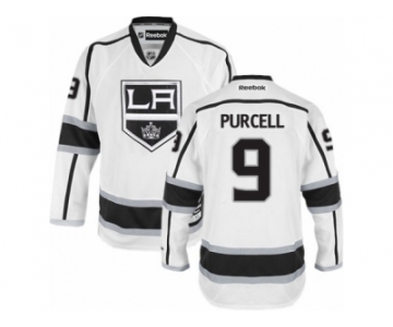 Men's Reebok Los Angeles Kings #9 Teddy Purcell Authentic White Away NHL Jersey