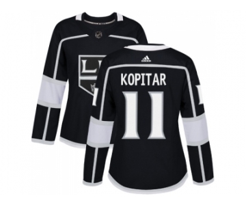 Women Adidas Los Angeles Kings #11 Anze Kopitar Black Home Authentic Stitched NHL Jersey