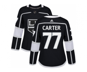 Women Adidas Los Angeles Kings #77 Jeff Carter Black Home Authentic Stitched NHL Jersey