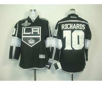 youth nhl jerseys los angeles kings #10 richards black white[2012 stanley cup champions]