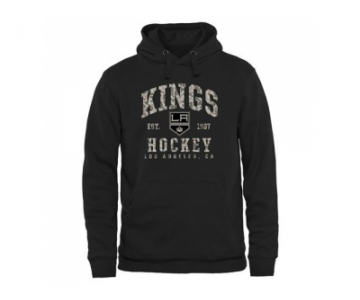 Men's Los Angeles Kings Black Camo Stack Pullover Hoodie