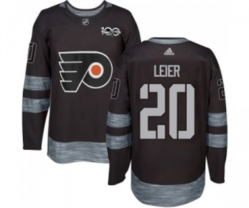 Adidas Philadelphia Flyers #20 Taylor Leier Authentic Black 1917-2017 100th Anniversary NHL Jersey