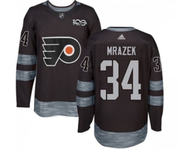 Adidas Philadelphia Flyers #34 Petr Mrazek Authentic Black 1917-2017 100th Anniversary NHL Jersey