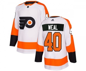 Adidas Philadelphia Flyers #40 Jordan Weal Authentic White Away NHL Jersey