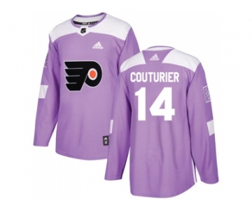 Men Adidas Philadelphia Flyers #14 Sean Couturier Purple Authentic Fights Cancer Stitched NHL Jersey