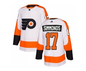 Men Adidas Philadelphia Flyers #17 Wayne Simmonds White Road Authentic Stitched NHL Jersey