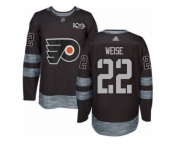 Men's Adidas Philadelphia Flyers #22 Dale Weise Authentic Black 1917-2017 100th Anniversary NHL Jersey