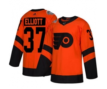 Men's Flyers #37 Brian Elliott Orange 2019 Stadium Series Stitched Hockey Jersey