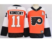 Men's Philadelphia Flyers #11 Travis Konecny Orange 2024 Stitched Jersey