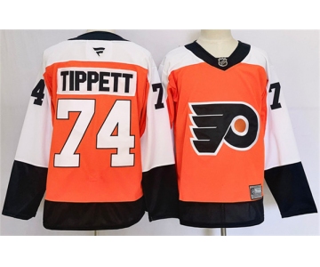 Men's Philadelphia Flyers #74 Owen Tippett Orange 2024 Stitched Jersey