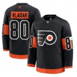 Men's Philadelphia Flyers #80 Dan Vladar Black 2024-25 Alternate Stitched Hockey Jersey
