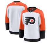 Men's Philadelphia Flyers Blank White 2024-25 Away Stitched Hockey Jersey