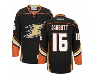 Men's Reebok Anaheim Ducks #16 Ryan Garbutt Premier Black Home NHL Jersey