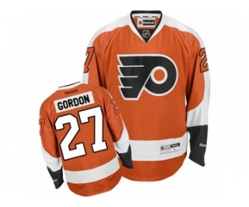 Men's Reebok Philadelphia Flyers #27 Boyd Gordon Authentic Orange Home NHL Jersey
