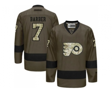 Philadelphia Flyers #7 Bill Barber Green Salute to Service Stitched NHL Jersey