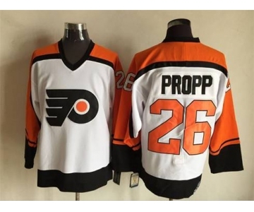 nhl jerseys philadelphia flyers #26 propp white[m&n]