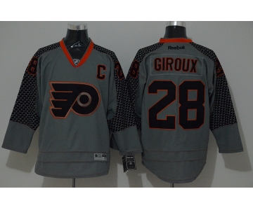 nhl jerseys philadelphia flyers #28 giroux grey[charcoal cross check]