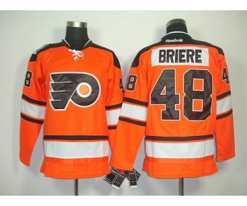 nhl jerseys philadelphia flyers #48 briere orange[black number][2011 new]