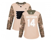 Women Adidas Philadelphia Flyers #14 Sean Couturier Camo Authentic 2017 Veterans Day Stitched NHL Jersey