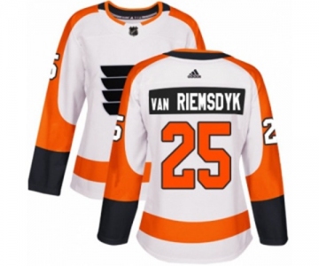 Women Adidas Philadelphia Flyers #25 James Van Riemsdyk Authentic White Away NHL Jersey