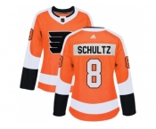 Women Adidas Philadelphia Flyers #8 Dave Schultz Orange Home Authentic Stitched NHL Jersey