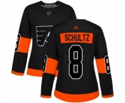 Women Adidas Philadelphia Flyers #8 Dave Schultz Premier Black Alternate NHL Jersey