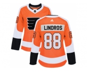 Women Adidas Philadelphia Flyers #88 Eric Lindros Orange Home Authentic Stitched NHL Jersey
