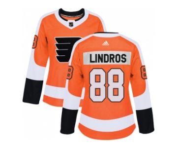 Women Adidas Philadelphia Flyers #88 Eric Lindros Orange Home Authentic Stitched NHL Jersey