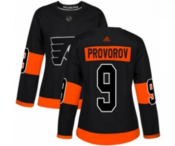 Women Adidas Philadelphia Flyers #9 Ivan Provorov Authentic Black Alternate NHL Jersey