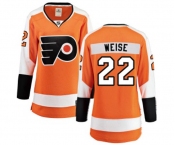 Women Philadelphia Flyers #22 Dale Weise Fanatics Branded Orange Home Breakaway NHL Jersey