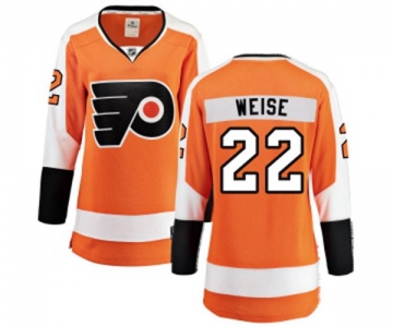 Women Philadelphia Flyers #22 Dale Weise Fanatics Branded Orange Home Breakaway NHL Jersey