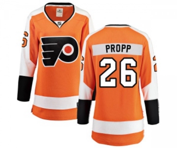 Women Philadelphia Flyers #26 Brian Propp Fanatics Branded Orange Home Breakaway NHL Jersey