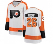 Women Philadelphia Flyers #26 Brian Propp Fanatics Branded White Away Breakaway NHL Jersey