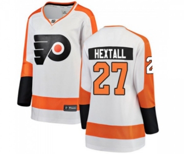 Women Philadelphia Flyers #27 Ron Hextall Fanatics Branded White Away Breakaway NHL Jersey