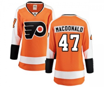 Women Philadelphia Flyers #47 Andrew MacDonald Fanatics Branded Orange Home Breakaway NHL Jersey