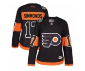 Women's Reebok Philadelphia Flyers #17 Wayne Simmonds Authentic Black 2017 Stadium Series NHL Jersey