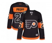 Women's Reebok Philadelphia Flyers #26 Brian Propp Authentic Black 2017 Stadium Series NHL Jersey