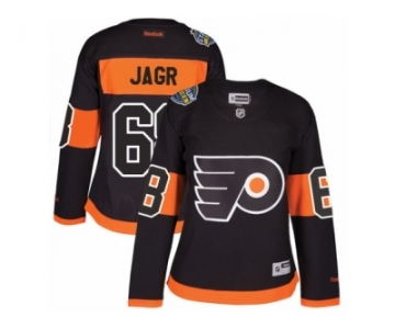 Women's Reebok Philadelphia Flyers #68 Jaromir Jagr Authentic Black 2017 Stadium Series NHL Jersey