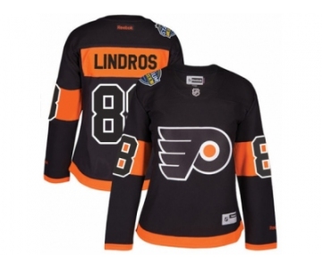 Women's Reebok Philadelphia Flyers #88 Eric Lindros Authentic Black 2017 Stadium Series NHL Jersey