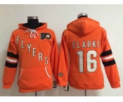 women nhl jerseys philadelphia flyers #16 clarke orange[pullover hooded sweatshirt]