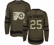 Youth Adidas Philadelphia Flyers #25 James Van Riemsdyk Authentic Green Salute to Service NHL Jersey