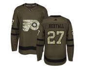 Youth Adidas Philadelphia Flyers #27 Ron Hextall Green Salute to Service Stitched NHL Jersey