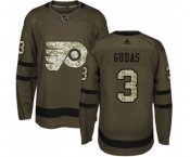 Youth Adidas Philadelphia Flyers #3 Radko Gudas Authentic Green Salute to Service NHL Jersey
