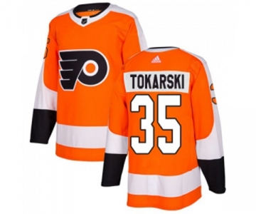 Youth Adidas Philadelphia Flyers #35 Dustin Tokarski Authentic Orange Home NHL Jersey