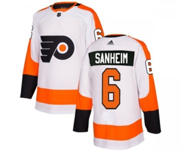 Youth Adidas Philadelphia Flyers #6 Travis Sanheim Authentic White Away NHL Jersey