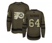 Youth Adidas Philadelphia Flyers #64 Nolan Patrick Green Salute to Service Stitched NHL Jersey