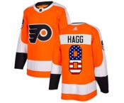 Youth Adidas Philadelphia Flyers #8 Robert Hagg Authentic Orange USA Flag Fashion NHL Jersey