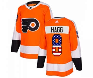 Youth Adidas Philadelphia Flyers #8 Robert Hagg Authentic Orange USA Flag Fashion NHL Jersey