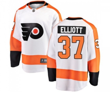 Youth Philadelphia Flyers #37 Brian Elliott Fanatics Branded White Away Breakaway NHL Jersey