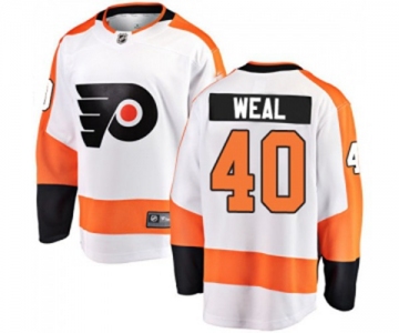 Youth Philadelphia Flyers #40 Jordan Weal Fanatics Branded White Away Breakaway NHL Jersey